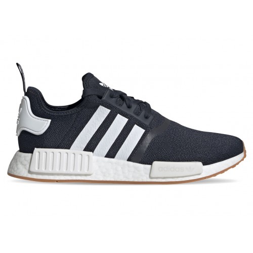 Кроссы adidas NMD R1 Collegiate Navy Gum - мужская сетка размеров