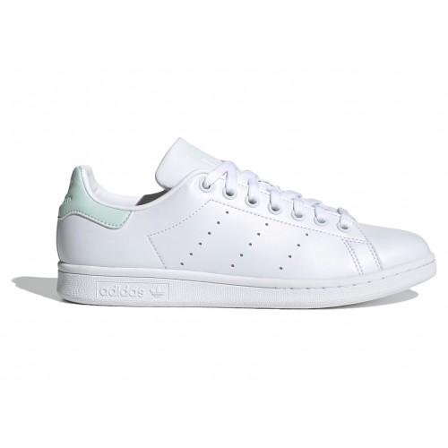 Кроссы adidas Stan Smith White Dash Green (W) - женская сетка размеров