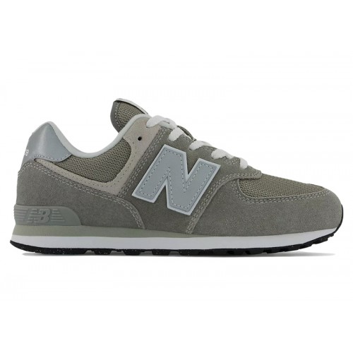 Кроссы New Balance 574 Core Grey White (GS) - подростковая сетка размеров