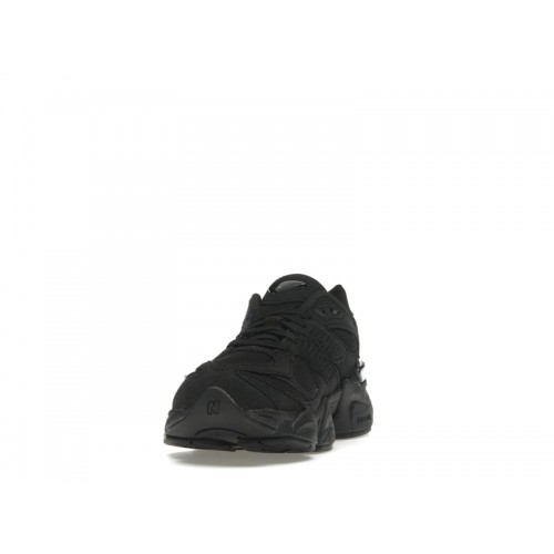 Кроссы New Balance 9060 Triple Black (GS) - подростковая сетка размеров