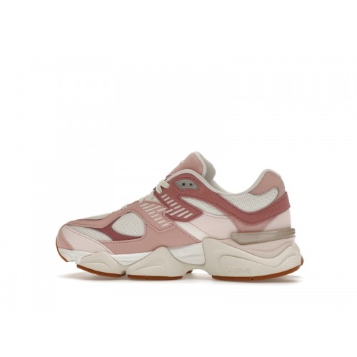 Кроссы New Balance 9060 Rose Pink (Wide) (GS) - подростковая сетка размеров