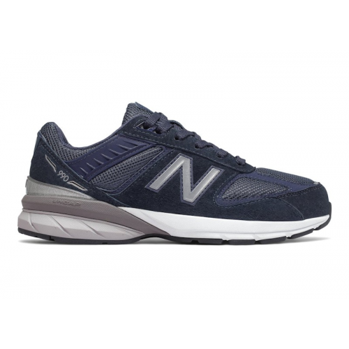 Кроссы New Balance 990v5 Navy (GS) - подростковая сетка размеров