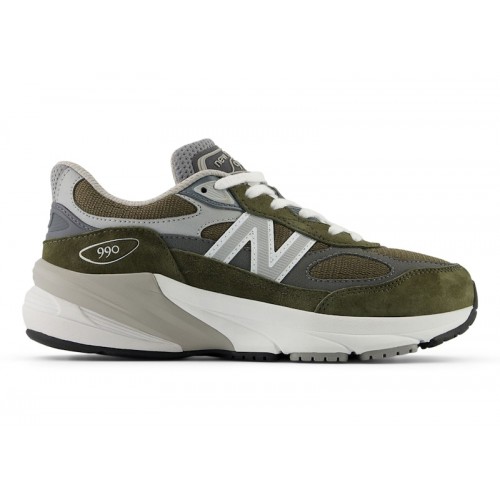 New Balance 990v6 Olive Grey (GS) - подростковая сетка размеров