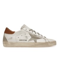 Golden Goose Super-Star White Vacchetta Tan Grey Suede Patch