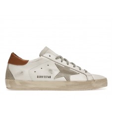 Golden Goose Super-Star White Vacchetta Tan Grey Suede Patch
