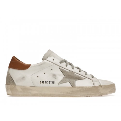 Golden Goose Super-Star White Vacchetta Tan Grey Suede Patch - мужская сетка размеров