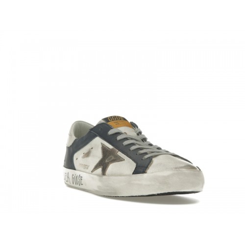 Golden Goose Super Star White Dark Blue Gun Metal - мужская сетка размеров