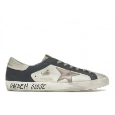 Golden Goose Super Star White Dark Blue Gun Metal