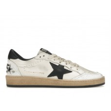 Golden Goose Ball-Star Low White Nappa Black Star