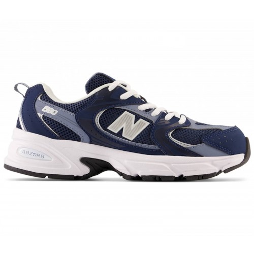 Кроссы New Balance 530 Navy White (GS) - подростковая сетка размеров