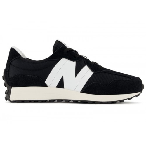 Кроссы New Balance 327 Black White (GS) - подростковая сетка размеров