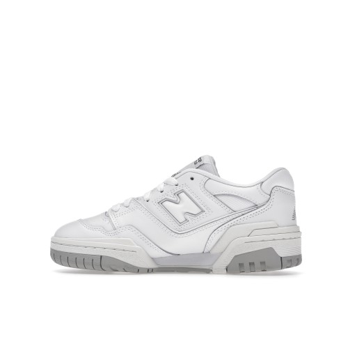 Кроссы New Balance 550 White Grey (GS) - подростковая сетка размеров