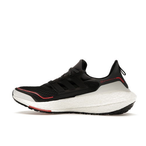 Кроссы adidas Ultra Boost 21 Cold.RDY Grey Black Solar Red - мужская сетка размеров