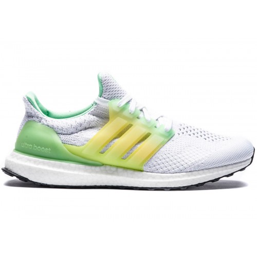 Кроссы adidas Ultra Boost 5.0 DNA White Beam Green - мужская сетка размеров