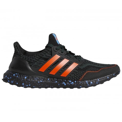 Кроссы adidas Ultra Boost 5.0 DNA Black Green Orange - мужская сетка размеров