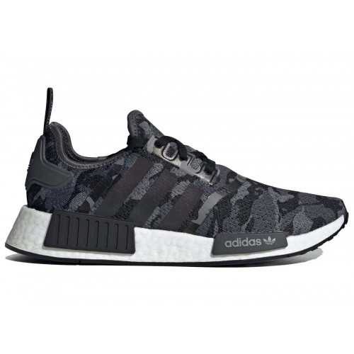 Кроссы adidas NMD R1 Camo Black Grey - мужская сетка размеров