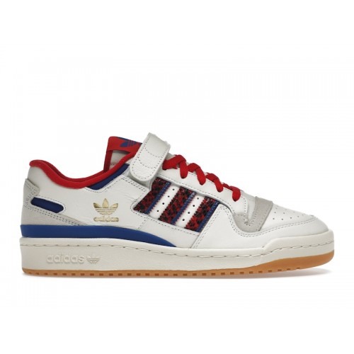 Кроссы adidas Forum 84 Low Off White Scarlet Collegiate Royal - мужская сетка размеров