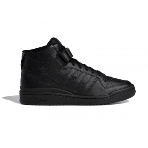 Кроссы adidas Forum Mid Triple Black - мужская сетка размеров