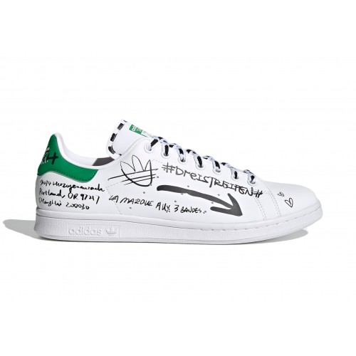 Кроссы adidas Stan Smith Sharpie Pack Graffiti White - мужская сетка размеров