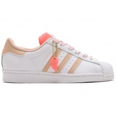 Женские adidas Superstar Cloud White Halo Blush Acid Red (W)