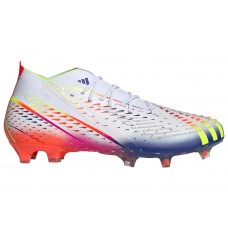 Мужские футбольные бутсы adidas Predator Edge.1 FG White Solar Yellow Power Blue