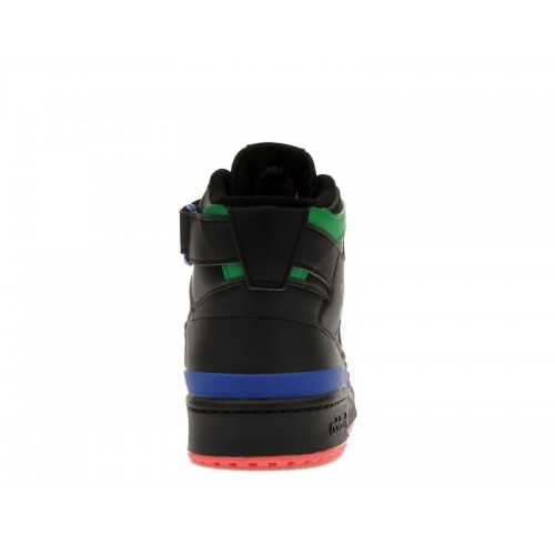 Кроссы adidas Forum Mid Core Black Multicolor - мужская сетка размеров