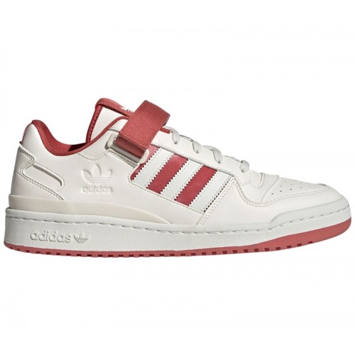 Кроссы adidas Forum Low White Crew Red - мужская сетка размеров