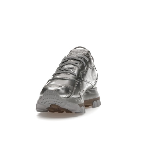 Кроссы Reebok Classic Leather Cardi B Silver Metallic (W) - женская сетка размеров