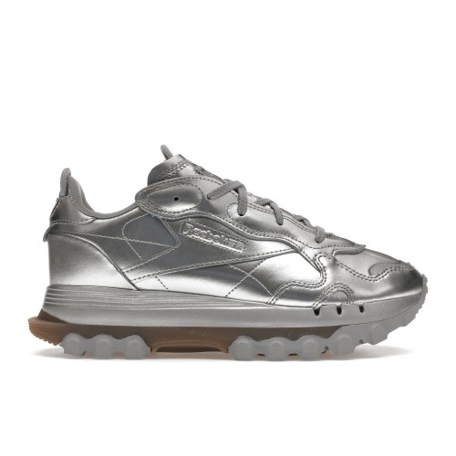 Кроссы Reebok Classic Leather Cardi B Silver Metallic (W) - женская сетка размеров