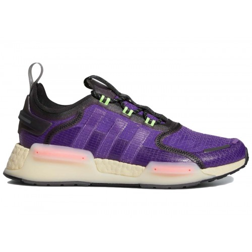 Кроссы adidas NMD V3 Active Purple Signal Green - мужская сетка размеров