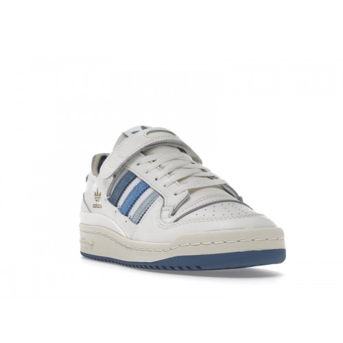 Кроссы adidas Forum 84 Low White Pulse Blue - мужская сетка размеров