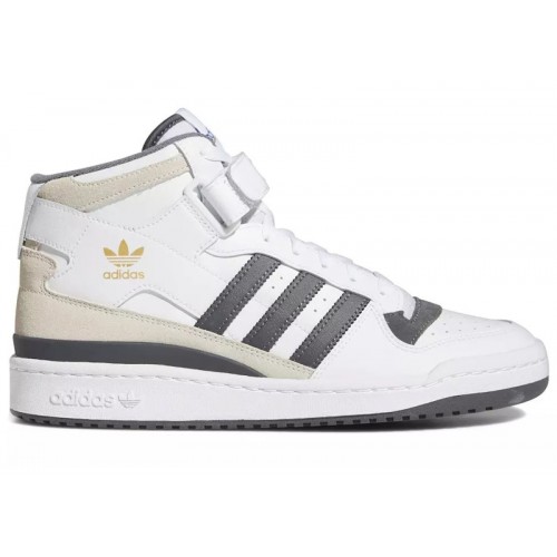 Кроссы adidas Forum Mid White Gold Metallic - мужская сетка размеров