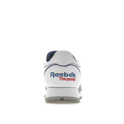 Кроссы Reebok Classic Leather The Pump White Vector Blue - мужская сетка размеров