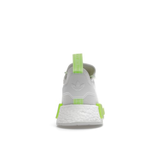 Кроссы adidas NMD R1 Crystal White Solar Green - мужская сетка размеров