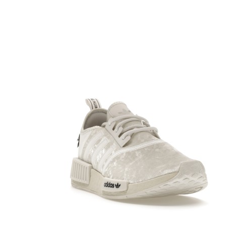 Кроссы adidas NMD R1 Velour White Silver (W) - женская сетка размеров