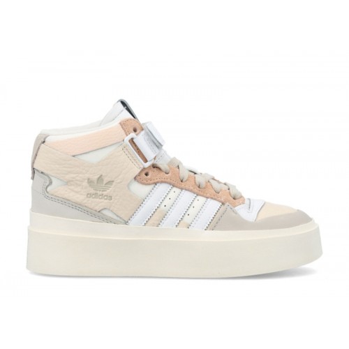 Кроссы adidas Forum Bonega Mid Ecru Tint Cloud White Bliss Orange (W) - женская сетка размеров