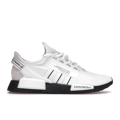 Кроссы adidas NMD R1 V2 Cloud White - мужская сетка размеров