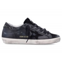 Женские Golden Goose Superstar Black Glitter Heel (W)