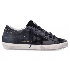 Женские Golden Goose Superstar Black Glitter Heel (W)