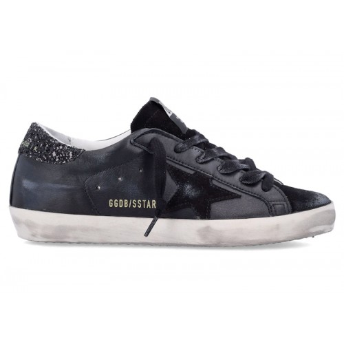 Golden Goose Superstar Black Glitter Heel (W) - женская сетка размеров