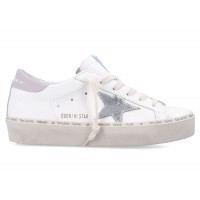 Женские Golden Goose Hi Star White Silver Lilac (W)