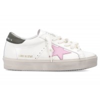 Женские Golden Goose Hi Star White Pink Silver (W)