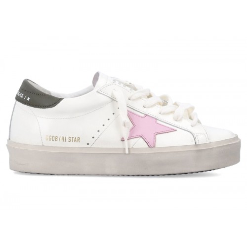 Golden Goose Hi Star White Pink Silver (W) - женская сетка размеров