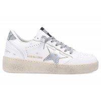 Женские Golden Goose Ball Star 2 Deluxe White Silver (W)