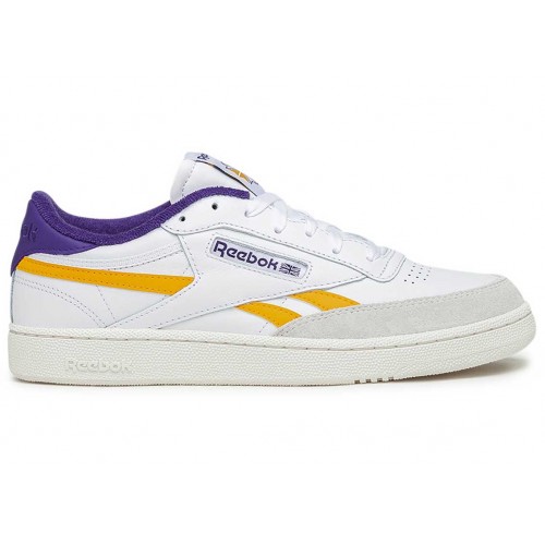 Кроссы Reebok Club C Revenge White Bold Purple - мужская сетка размеров