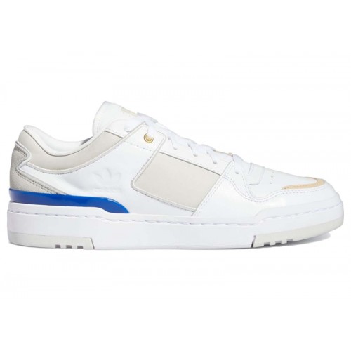 Кроссы adidas Forum Luxe Low White Grey Collegiate Royal - мужская сетка размеров