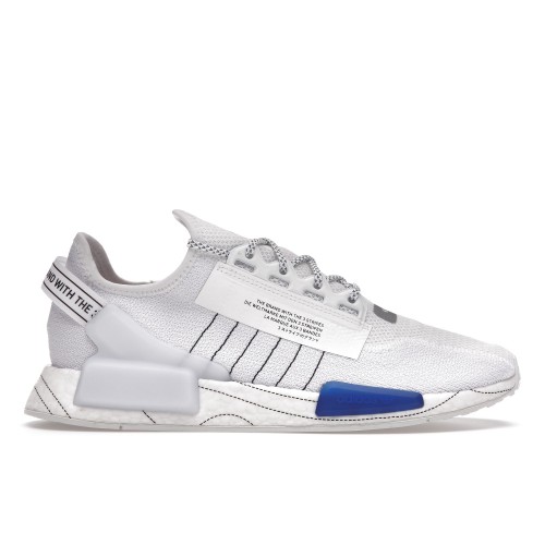 Кроссы adidas NMD R1 V2 Bold Blue - мужская сетка размеров