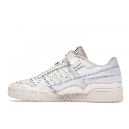 Кроссы adidas Forum Low Off White Blue Bird - мужская сетка размеров