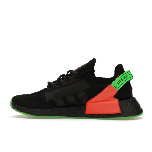 Кроссы adidas NMD R1 V2 Glow Black Sonic Ink - мужская сетка размеров