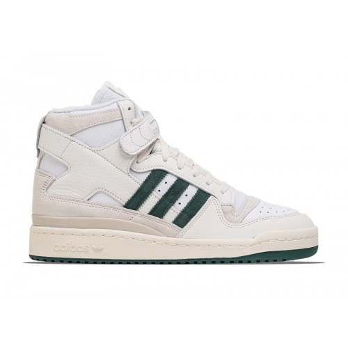 Кроссы adidas Forum Hi Packer White Green - мужская сетка размеров